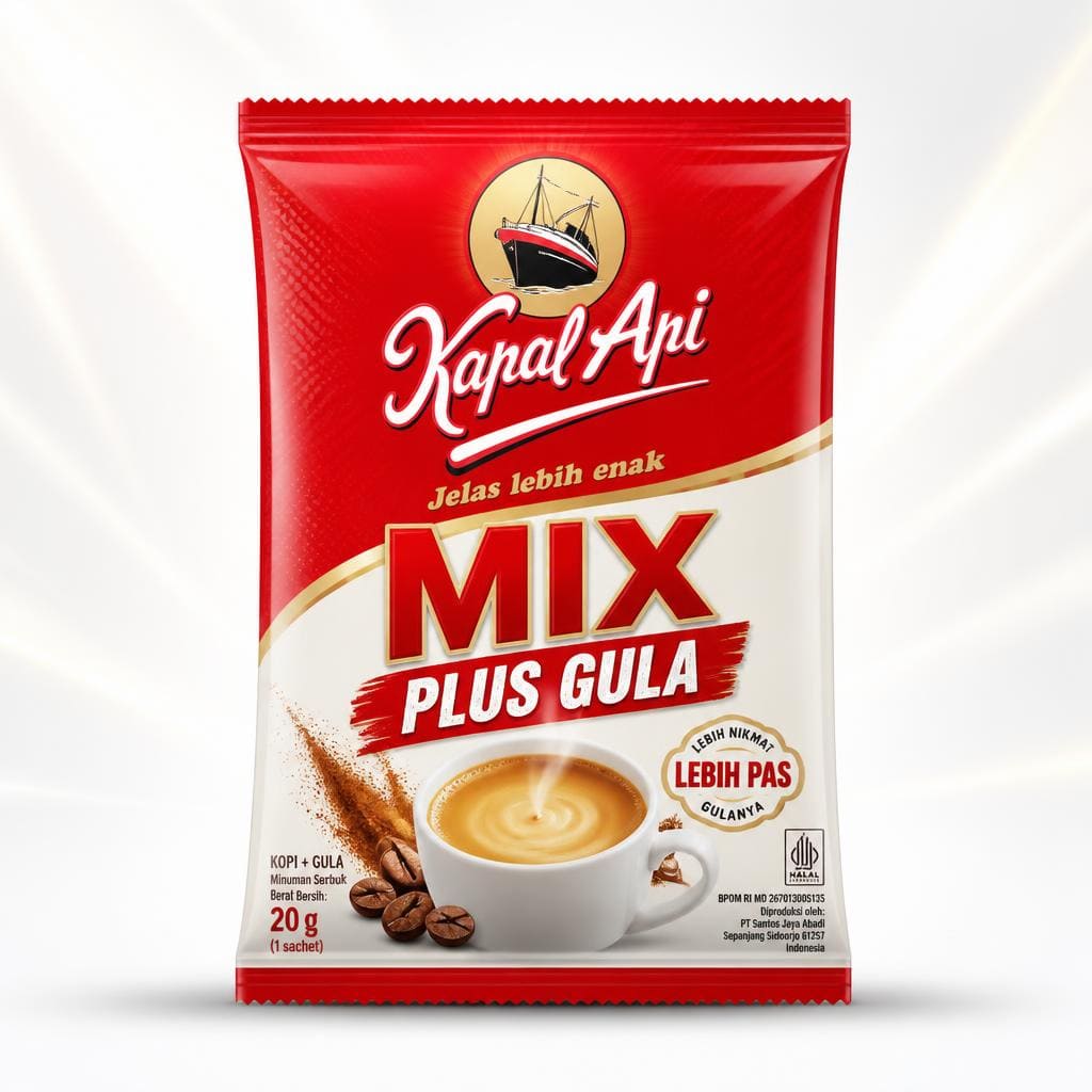 Kapal Api Mix Plus Gula Warkop 3D